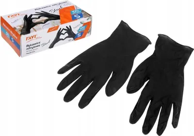 Immagine prodotto di Guanti in nitrile Ravi nero S 100 pz