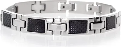 Produktbild von Karisma Männer Edelstahl 316 L Herrenarmband Kohlenstoffstahl 316L hoch poliert Länge 21 cm