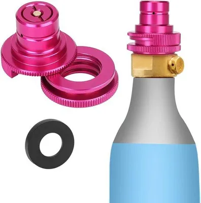 Obrázok produktu pre Rýchlospojka na CO2 pre perlivú vodu, 425 g, ružová, závit TR21-4