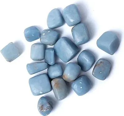 Immagine prodotto di Pietre burattate Angelite Qualità A - ± 15-35 cm; ±300 g - ±1,5-3,5 cm; ±300 g