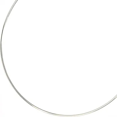 Produktbild von 1,2mm Halsreif Reif Omegakette Kette Collier 925 Silber rund rhodiniert 42cm