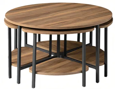 Produktbild von Eleganter brauner Holztisch mit modernem Design