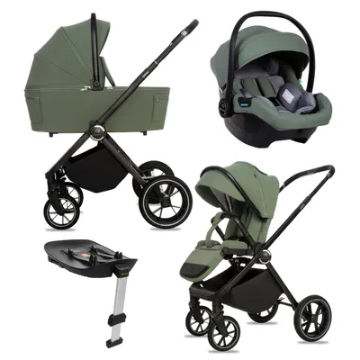 Obrázek produktu pro Babylux® Kočárek 4v1 Set Gavia, Skládací A Lehký, Kombinovaný Kočárek Včetně Korbičky, Cestovního Kočárku, Autosedačky I-Size, Základny Do Auta, 4 Polohy Sklonu, 0–22 kg, Uv 50+
