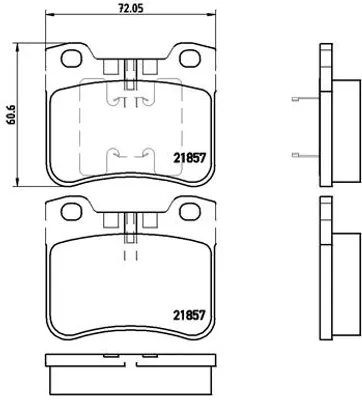 Produktbild von Brembo Bremsbelagsatz, Scheibenbremse Vorderachse P 61 059