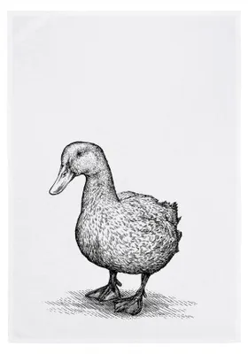 Produktbild von Geschirrtuch - Ente, Grau