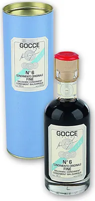Immagine prodotto di Condimento Balsamico 'Fine 6 travasi' 250 ml. - Gocce/Acetaia Leonardi