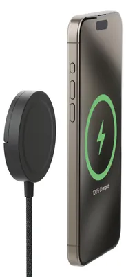 Obrázok produktu pre mophie Qi2 Magnetic Charger, Vnútorný, USB, Bezdrôtové nabíjanie, 1 m, Čierna
