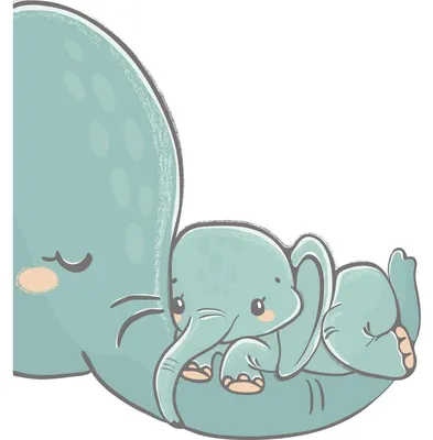 Produktbild von Wandtattoos – Elefant und Baby – Selbstklebende Aufkleber – 90 x 60 cm