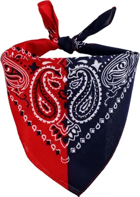 Produktbild von Paisley-Bandana 03, blau-rot diagonal, quadratisch