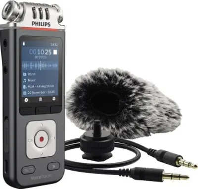 Produktbild von Philips Voice Tracer DVT7110/00, 36 h, Stereo (ST), MP3, PCM, WAV, 16 Ohm, 58 dB, 50 - 20000 Hz