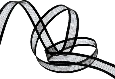 Produktbild von Dekoband Schwarz Satin 15cm x 25m Geschenkband
