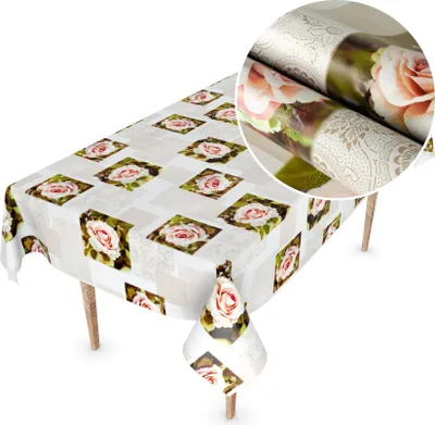 Produktbild von Tischdecke Wachstuch MIMOSA Blumen Beige Robust Wasserabweisend Breite 140 cm Länge 100 cm