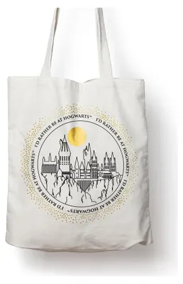 Immagine prodotto di Borsa a tracolla Harry Potter, tema Hogwarts, in cotone