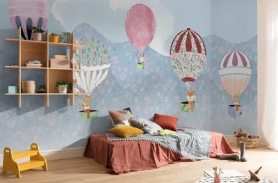 Produktbild von Komar Vlies Fototapete - Happy Balloon - Größe: 500 x 250 cm (Breite x Höhe) - 5 Bahnen, Wohnzimmer, Schlafzimmer, Tapete