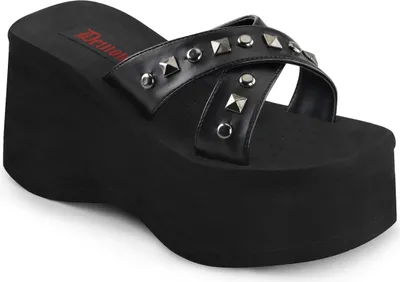 Produktbild von FUNN-29 Damen Slipper von DemoniaCult, Schwarz EU 36, US 6