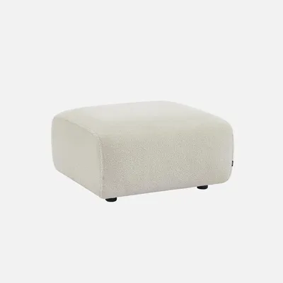 Produktbild von sweeek - Hocker, Fußstütze für 2-Sitzer-Sofa Wallas Bouclette - Creme