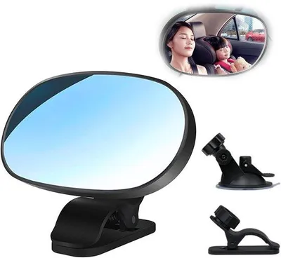 Immagine prodotto di Specchio retrovisore per bambini a 360° - Specchio interno per il sedile posteriore - 12x7 cm - Specchio per auto