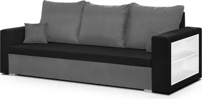 Produktbild von 3-Sitzer-Sofa mit Schlaffunktion SAM1 - Hellgrau/Schwarz