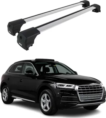 Produktbild von Dachträger Grundtäger für Audi Q5 mk2 2017-2024 75kg Aluminium Silber 2 tlg