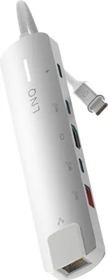 Produktbild von LINQ 6in1 PRO USB-C Multiport Hub 140W Space Grey - White Nowość