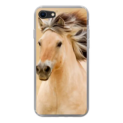 Produktbild von MuchoWow® Handyhülle Schutzhülle Hülle für iPhone 8 Pferde - Tiere - Mähne - Porträt Silikon Softcase Handy Hülle - Schutzhaube