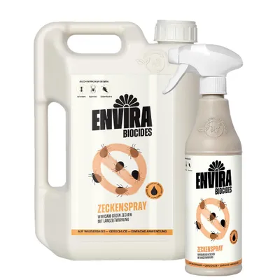 Produktbild von Envira Zecken Abwehrspray im Nachfüllpaket 2L+500ml