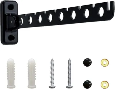 Produktbild von Klappbarer Wand-Kleiderbügel – drehbarer Haken aus Edelstahl, 90° Drehung, für Schlafzimmer, Badezimmer und Wohnzimmer