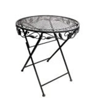 Produktbild von Sitzgruppe 3tlg. Eisen Antik 1xTisch Rund ø 70cm und 2x Eisenstühle 43x45x94cm
