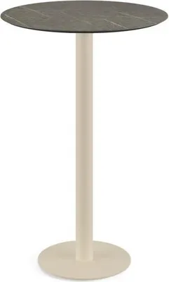 Produktbild von Urban Stehtisch Sand gestell + Midnight Marble HPL Ø70 cm