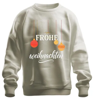Immagine prodotto di Buon Natale Albero di Natale baubles Festiva felpa unisex pullover, natura, XXL