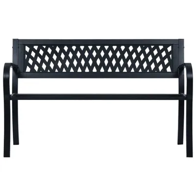 Zdjęcie produktu dla Ławka Ogrodowa, Czarna, 120 Cm, Stalowa Lumarko!