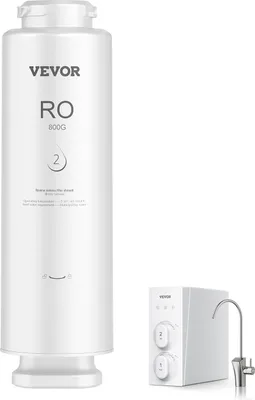Zdjęcie produktu dla System odwróconej osmozy VEVOR, 800 GPD, 11-stopniowy zamiennik filtra wody z odwróconą osmozą, 24 miesiące użytkowania, kompatybilny z pod-zlewozmywakowym filtrem wody SS-006