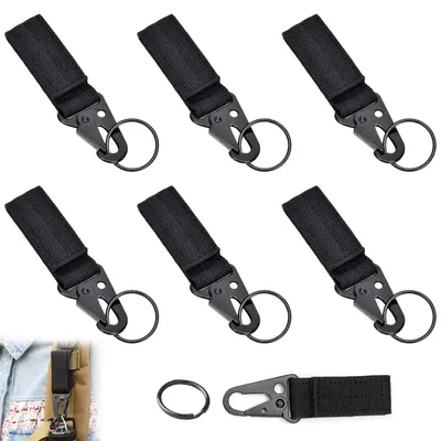 Productafbeelding van Set van 6 karabijnhaken voor riemen, tactische sleutelhanger van nylon