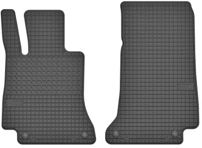 Image de Tapis avant en caoutchouc pour Mercedes-Benz E Klasa W213 2016-2023 (berline/break/liftback/coupé) – 2 pièces, noirs, sur mesure