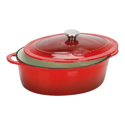 Produktbild von Sitram Stewpot OVAL Induction 6.5L Kochtopf inkl. Deckel, Gusseisen/Gussaluminium, 26 cm Durchmesser, Induktionsherd-geeignet