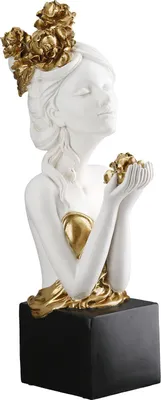 Produktbild von GILDE Skulptur Frau Rosenliebe weiß H. 42 cm, 59394