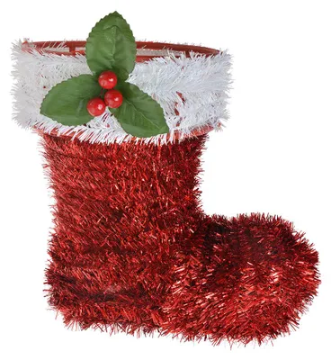 Image de Clayre & Eef Décoration de Noël Botte 26 cm Rouge Plastique