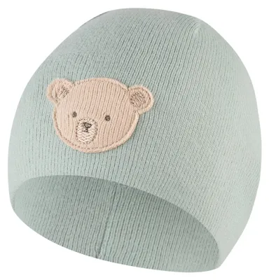 Produktbild von Sterntaler Beanie Mütze mit Bärgesicht Applikation aus geripptem Material für Kinder