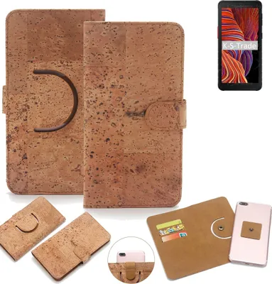 Produktbild von K-S-Trade Handy Hülle Schutz Hülle kompatibel mit Samsung Galaxy XCover 5 Handyhülle Schutzhülle Korkhülle Kork-Hülle 1x