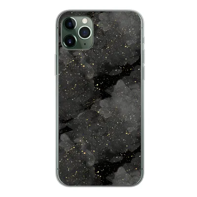Produktbild von MuchoWow® Handyhülle Schutzhülle Hülle für iPhone 11 Pro Max Marmor - Glitter - Gold - Schwarz - Muster Silikon Softcase Handy Hülle - Schutz
