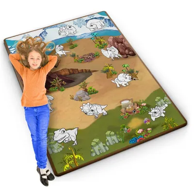 Obrázok produktu pre Rolovaná penová podložka na vyfarbovanie 120 x 90 x 0,3 cm Ricokids RK-344