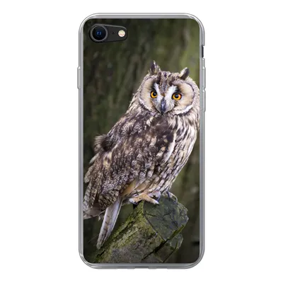Produktbild von MuchoWow® Handyhülle Schutzhülle Hülle für iPhone SE 2020 Eule - Nahaufnahme - Baum Silikon Softcase Handy Hülle - Kartenbesitzer