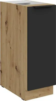 Obrázek produktu pro Výsuvná skříňka LUNARA - šířka 30 cm, černá / dub artisan