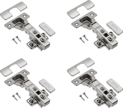 Produktbild von GTV Hydraulisches Scharnier ECHC, überlappbar, Dämpfung, Eckanschlag, Montageplatte H=0, schwarz