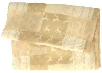 Ultraleichter Trachten-Schal mit Hirsch-Muster von Hut-Breiter in beige