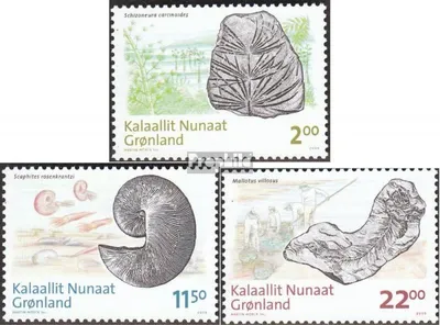 Produktbild von Briefmarken Dänemark - Grönland 2009 Mi 529-531 (kompl.Ausg.) postfrisch Grönländische Fossilienfunde