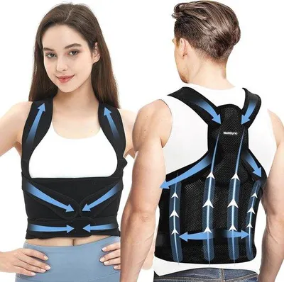 Produktbild von Famanu Rückenstütze für Damen und Herren - Verstellbare Haltungskorrektur