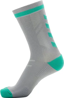 Productafbeelding van Hummel HMLACTION INDOOR sokken, lage model, kleur: ALLOY/ELECTRIC GREEN, maat: 35-38