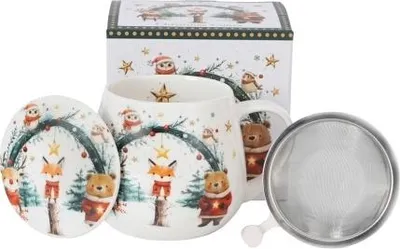 Image de Tasse en porcelaine avec passoire à thé Christmas Cuties 2