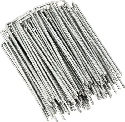 Produktbild von 50 Stahlhaken mit verzinktem Rohr, 150 mm lang, 25 mm breit, 29 mm Durchmesser, flache Kopf, Set aus 50 Stück